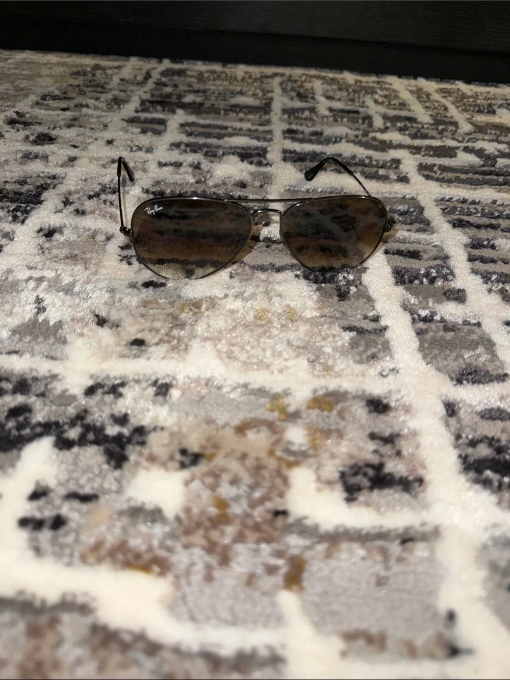 Ray-Ban Aviator Sunglasses with Brown Gradient Lenses and Silver Frame